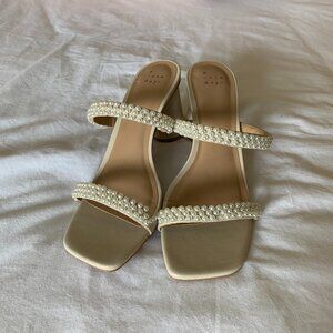 Pearl Block Heels